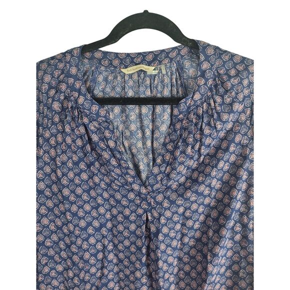 Soft Surroundings Blouse L Womens Light Weight Long Sleeve V Neck Pullover - Picture 5 of 11